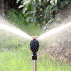 Automatic rotating garden sprinkler with adjustable tripod for lawn and garden watering