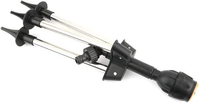 Automatic rotating garden sprinkler with adjustable tripod for lawn and garden watering
