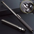 Self-defense walking stick with one-click mechanism and anti-slip grip, alloy urban safety cane