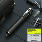 Self-defense walking stick with anti-slip grip and one-click mechanism, alloy urban safety