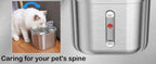 Stainless steel cat water fountain 73oz with triple filtration and quiet pump