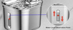 Stainless steel cat water fountain 73oz with triple filtration and quiet pump