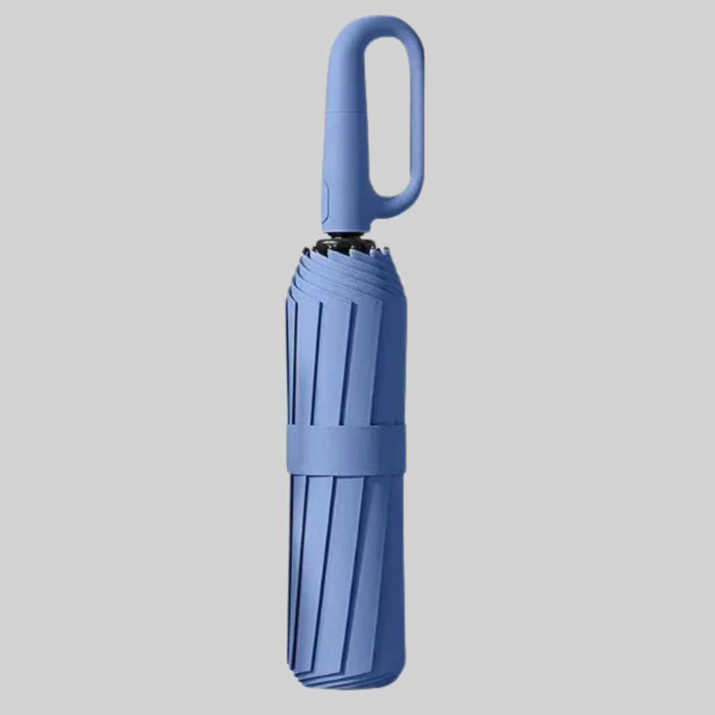 Auto lock folding umbrella wind resistant with hook handle 105 cm canopy