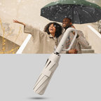 Auto lock folding umbrella wind resistant with hook handle 105 cm canopy