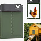 Automatic chicken coop door opener with light sensor battery powered weatherproof