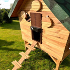 Automatic chicken coop door opener with light sensor battery powered weatherproof