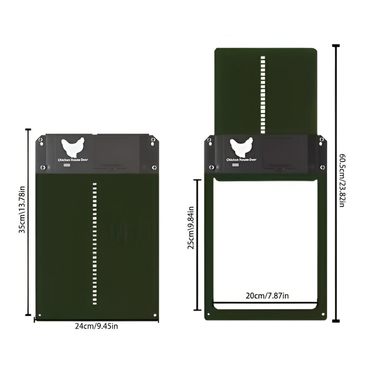 Automatic chicken coop door opener with light sensor battery powered weatherproof