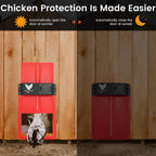 Automatic chicken coop door opener with light sensor battery powered weatherproof