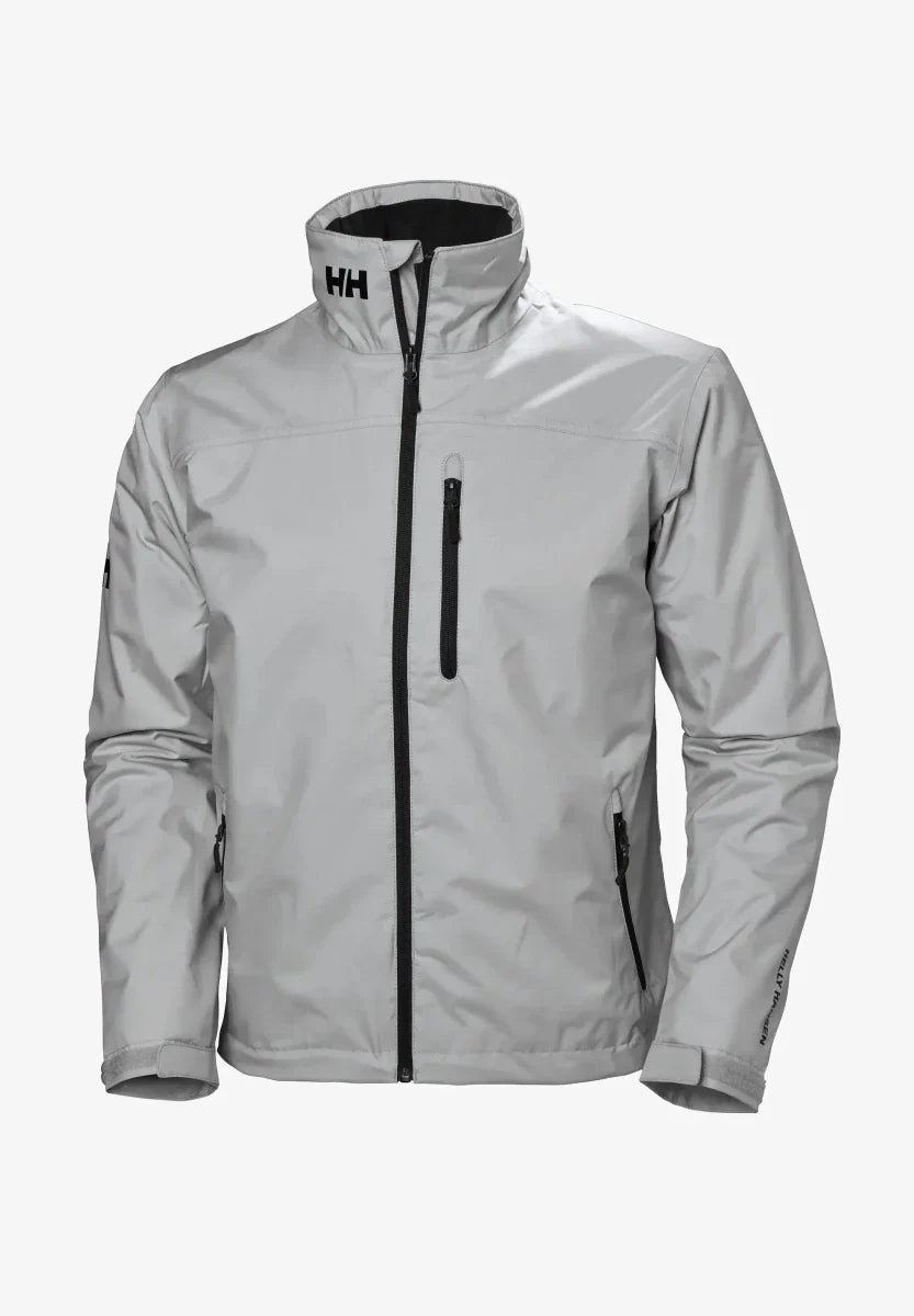 Men water resistant zip collar jacket in black structured full zip