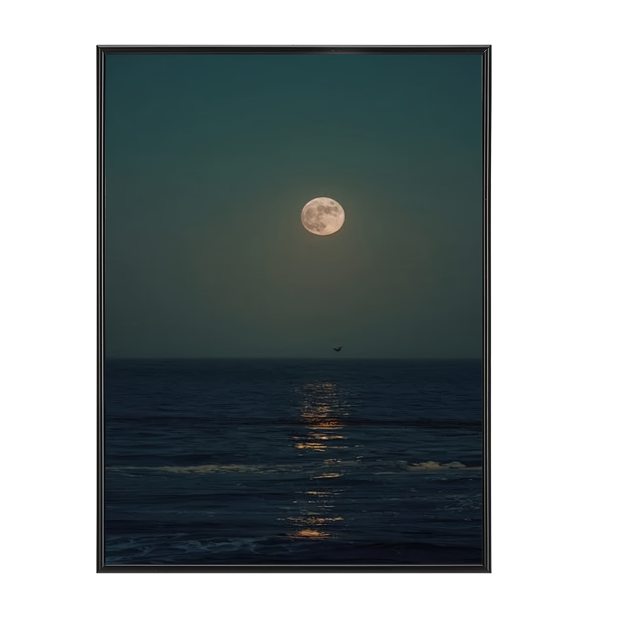 Black rectangular photo frame for wall and table display, classic design