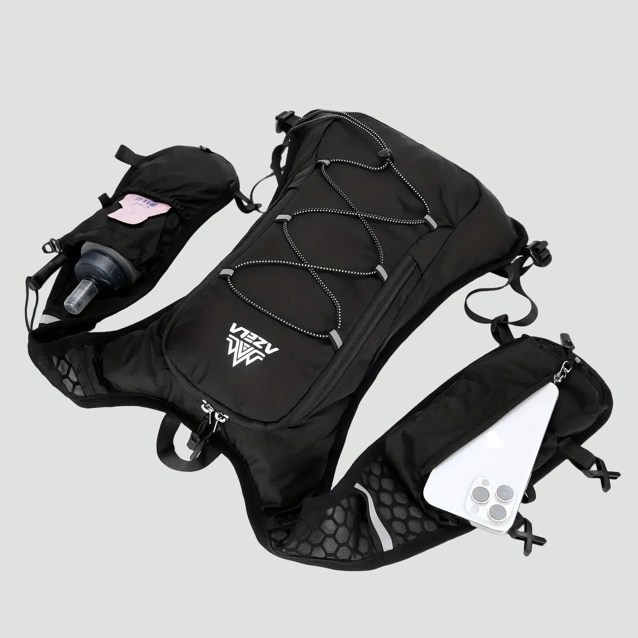Men running vest lightweight adjustable with 500ml soft flask included