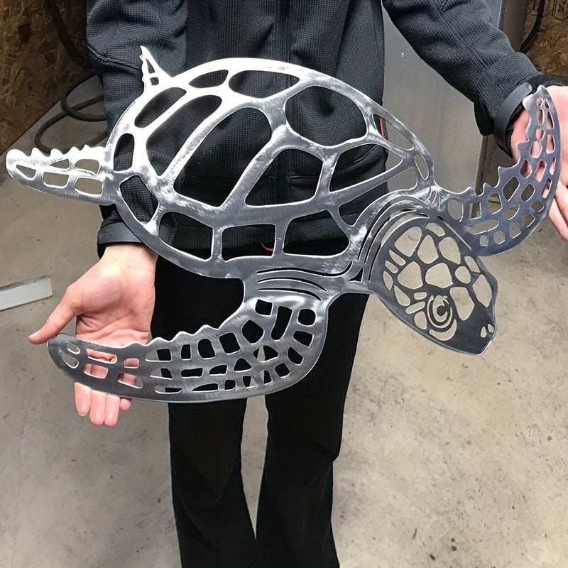 Metal sea turtle wall art handmade coastal nautical beach theme decor