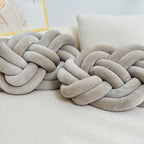 Plush button ball cushions set of 2, decorative knot design for sofa and bed