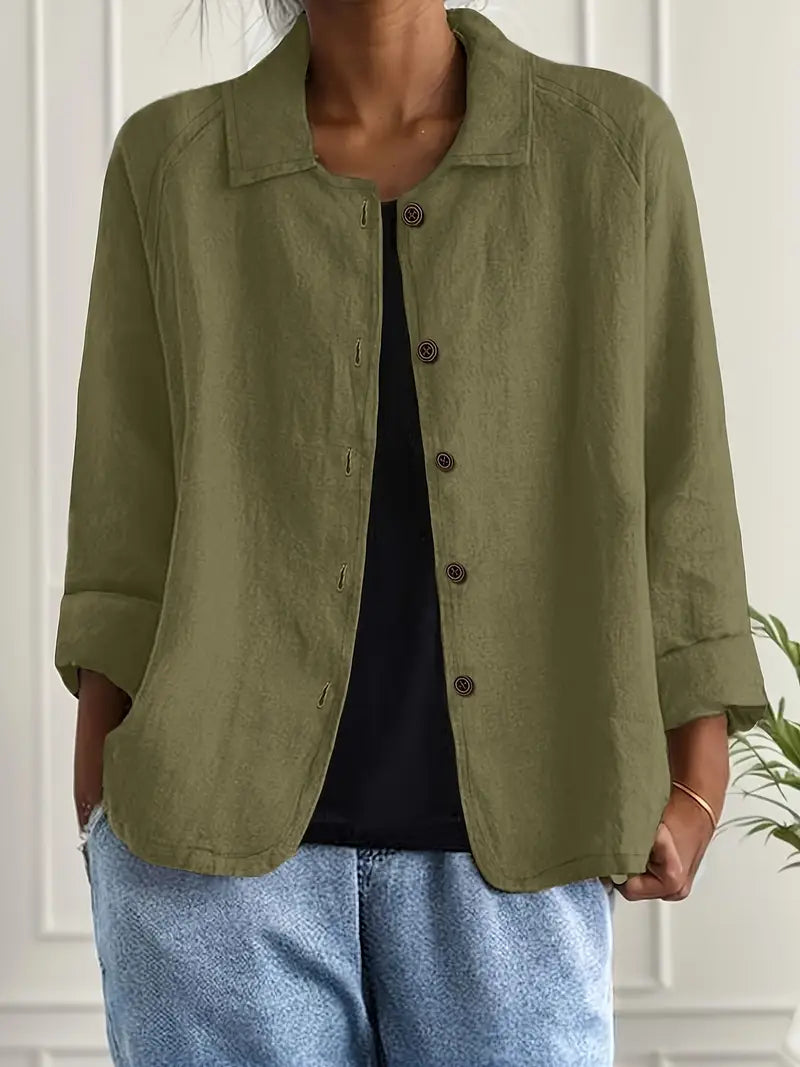 Women's light blouse loose fit, transitional weather layering top