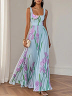 Floral boho dress women's flowy A-line summer dress in multiple colours