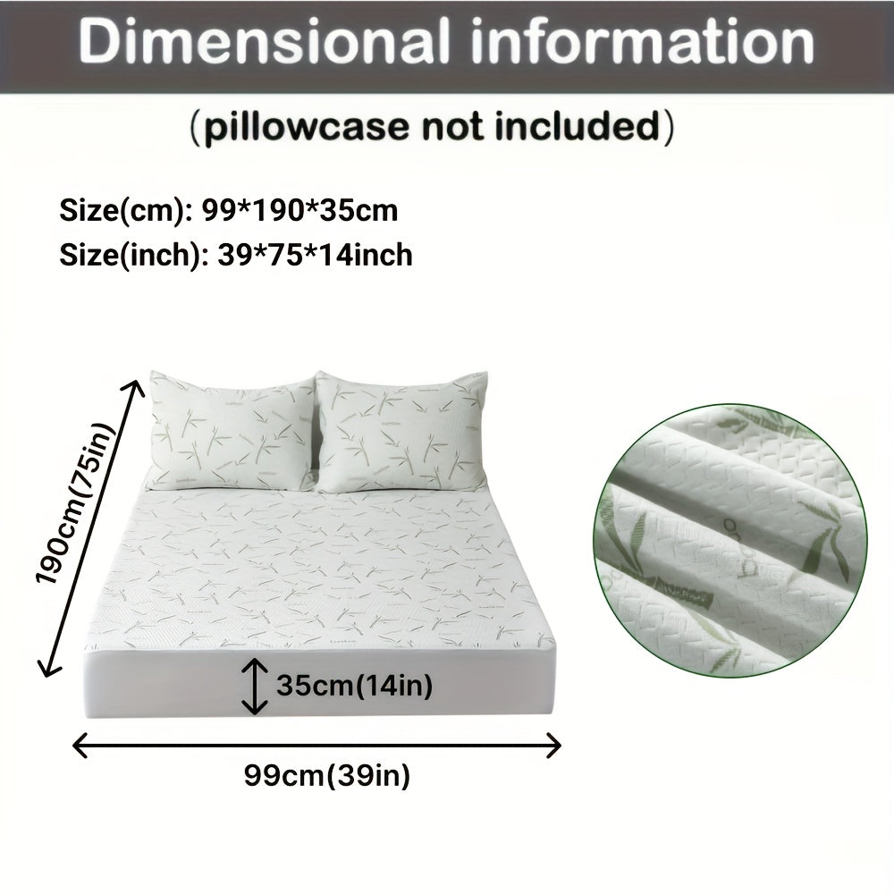 Bamboo mattress protector with cooling 3D air layer and breathable surface