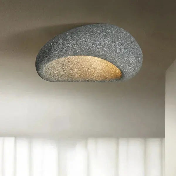 Ceramic ceiling light organic wabi-sabi minimalist warm white LED 45cm