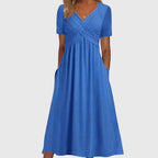 Women flattering fit dress curve enhancing silhouette available in multiple colours