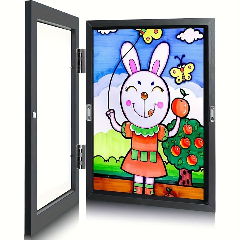 Children's art frame A4 front-opening flip frame for school artwork and paintings