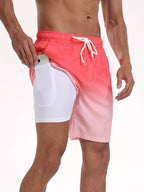 Men's beach shorts quick-dry lightweight summer swim trunks