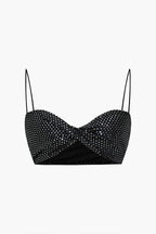 Two-piece sequin skirt set black bustier top and high-waisted maxi skirt formal party