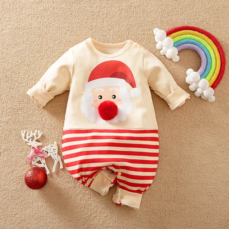 Christmas Costume Baby Unisex Boys Girls Soft Cotton Festive Outfit