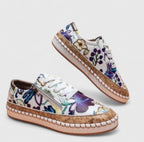 Women orthopedic slip-on shoes with arch support and cushioned insole