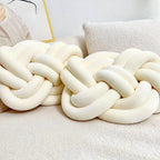 Plush button ball cushions set of 2, decorative knot design for sofa and bed