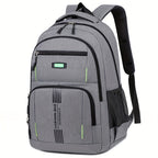 Men full grain leather backpack with buckle closure and adjustable straps