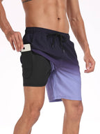 Men's beach shorts quick-dry lightweight summer swim trunks