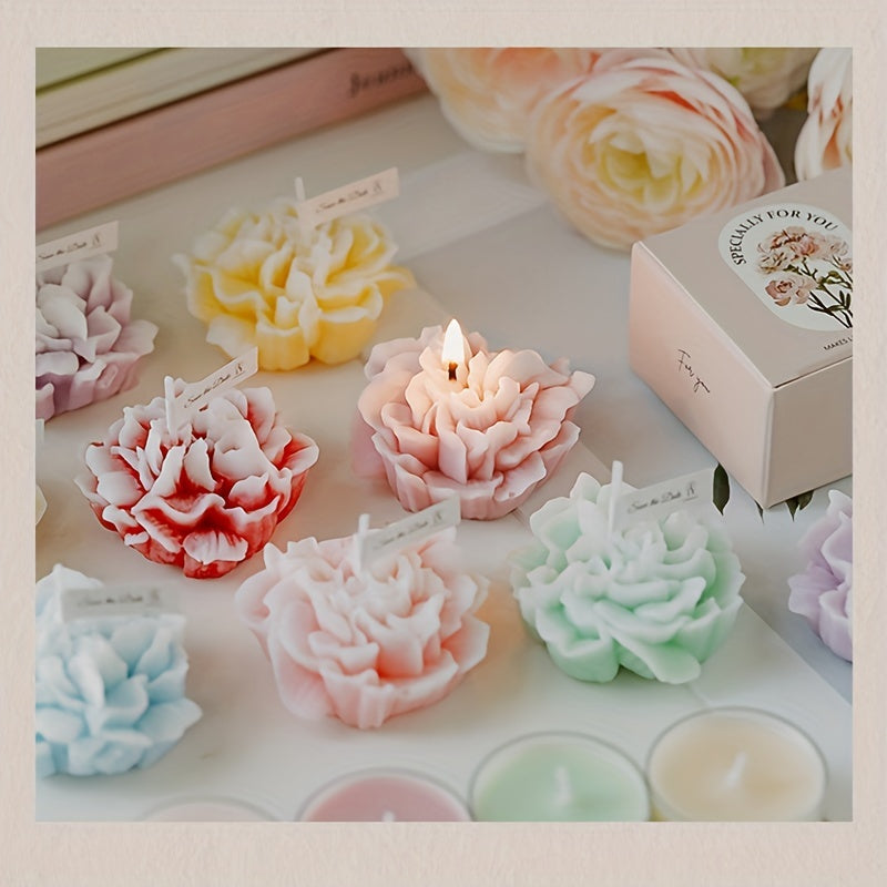 Carnation scented candle decorative paraffin gift for Mother's Day Valentine's Day Christmas