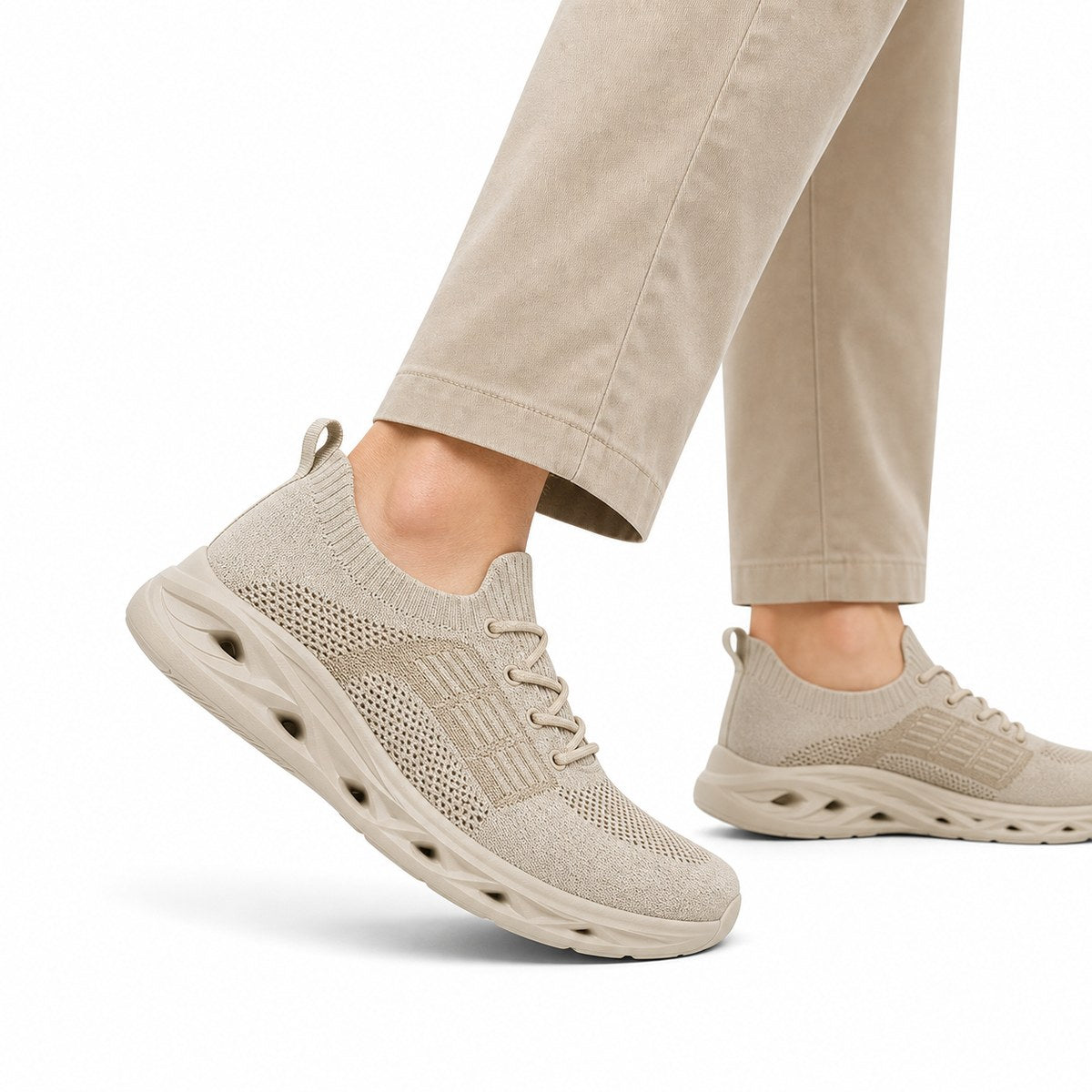 Walking sneakers wide toe box orthopedic flexible sole lace-up, available in 6 colours