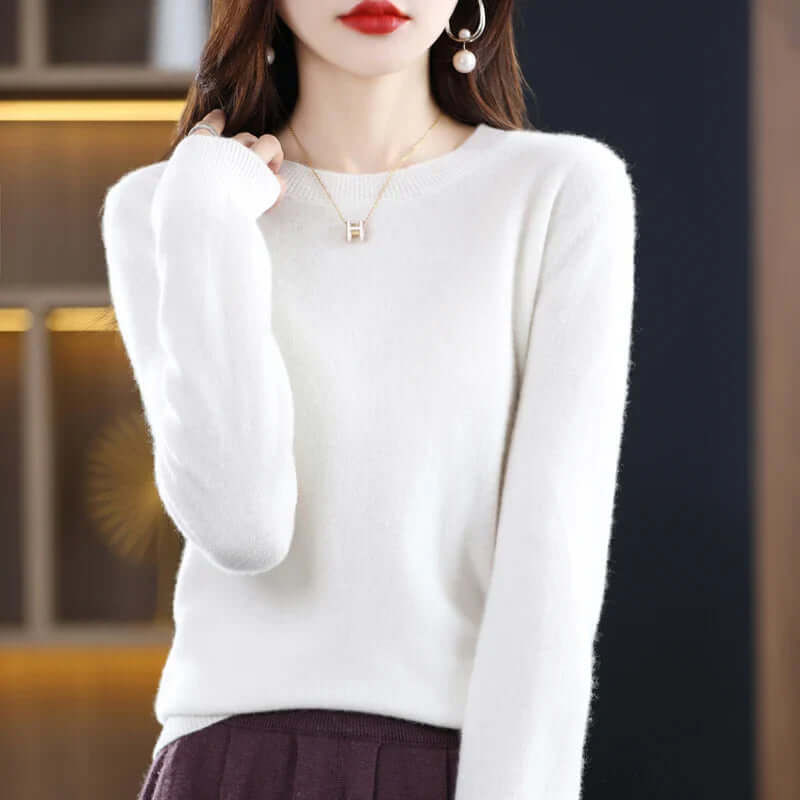 Women knit sweater pullover long sleeve in multiple colours