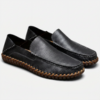 Men's Loafers | Handstitched PU Leather, Slip-On, Round Toe