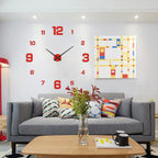 Black quartz statement wall clock large modern roman numeral design