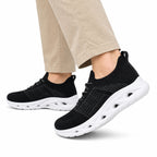 Walking sneakers wide toe box orthopedic flexible sole lace-up, available in 6 colours