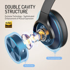 Bluetooth active noise cancelling wireless headphones over-ear with memory foam earcups
