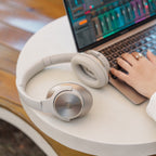 Bluetooth active noise cancelling wireless headphones over-ear with memory foam earcups