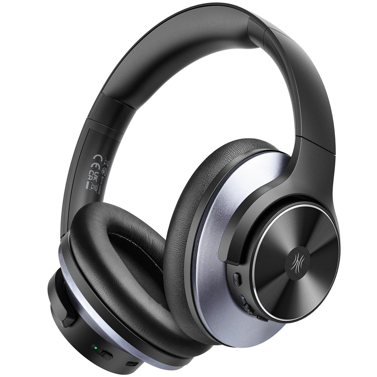 Bluetooth active noise cancelling wireless headphones over-ear with memory foam earcups