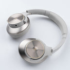 Bluetooth active noise cancelling wireless headphones over-ear with memory foam earcups