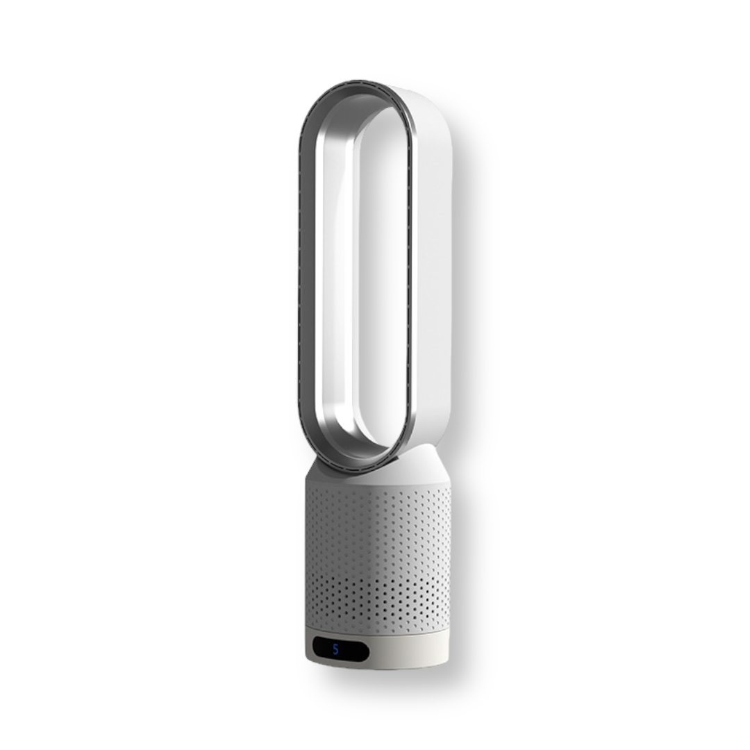 Bladeless tower fan 3-in-1 air cooler purifier UV sterilizer 8 speeds oscillating