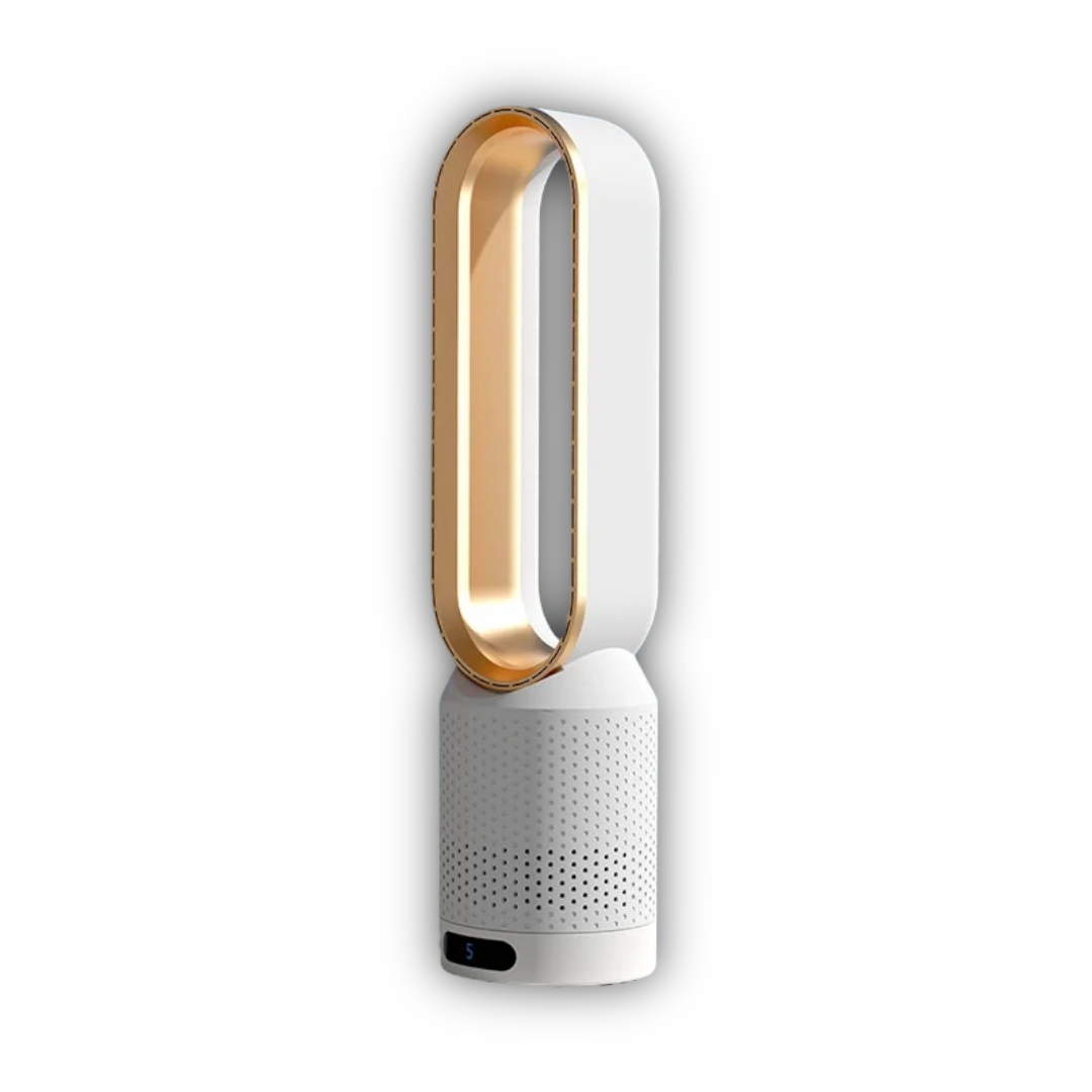Bladeless tower fan 3-in-1 air cooler purifier UV sterilizer 8 speeds oscillating