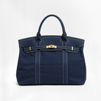 Canvas tote bag women's structured utility tote, water-resistant vintage canvas