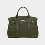 Canvas tote bag women's structured utility tote, water-resistant vintage canvas
