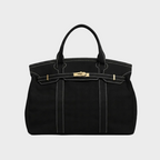 Canvas tote bag women's structured utility tote, water-resistant vintage canvas