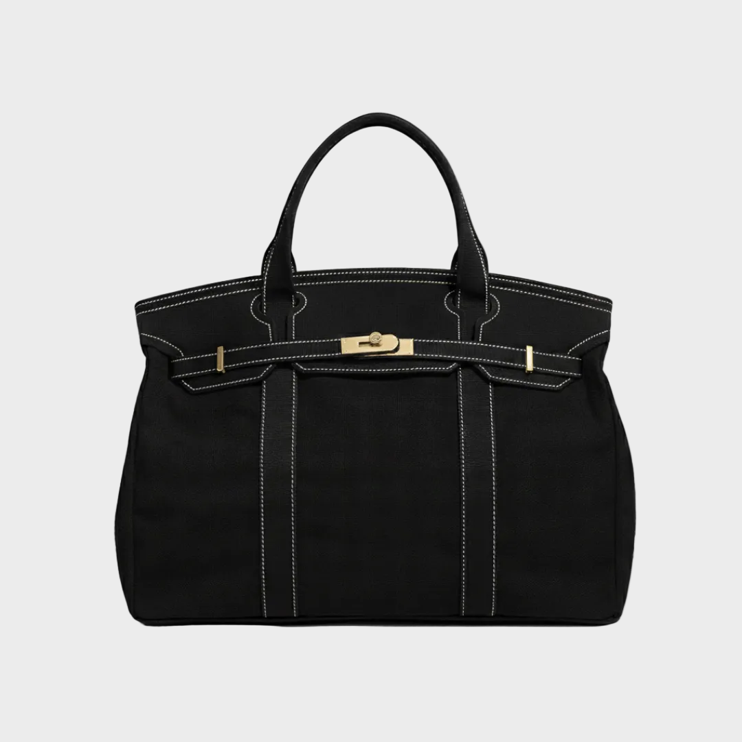 Canvas tote bag women's structured utility tote, water-resistant vintage canvas