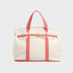 Canvas tote bag women's structured utility tote, water-resistant vintage canvas