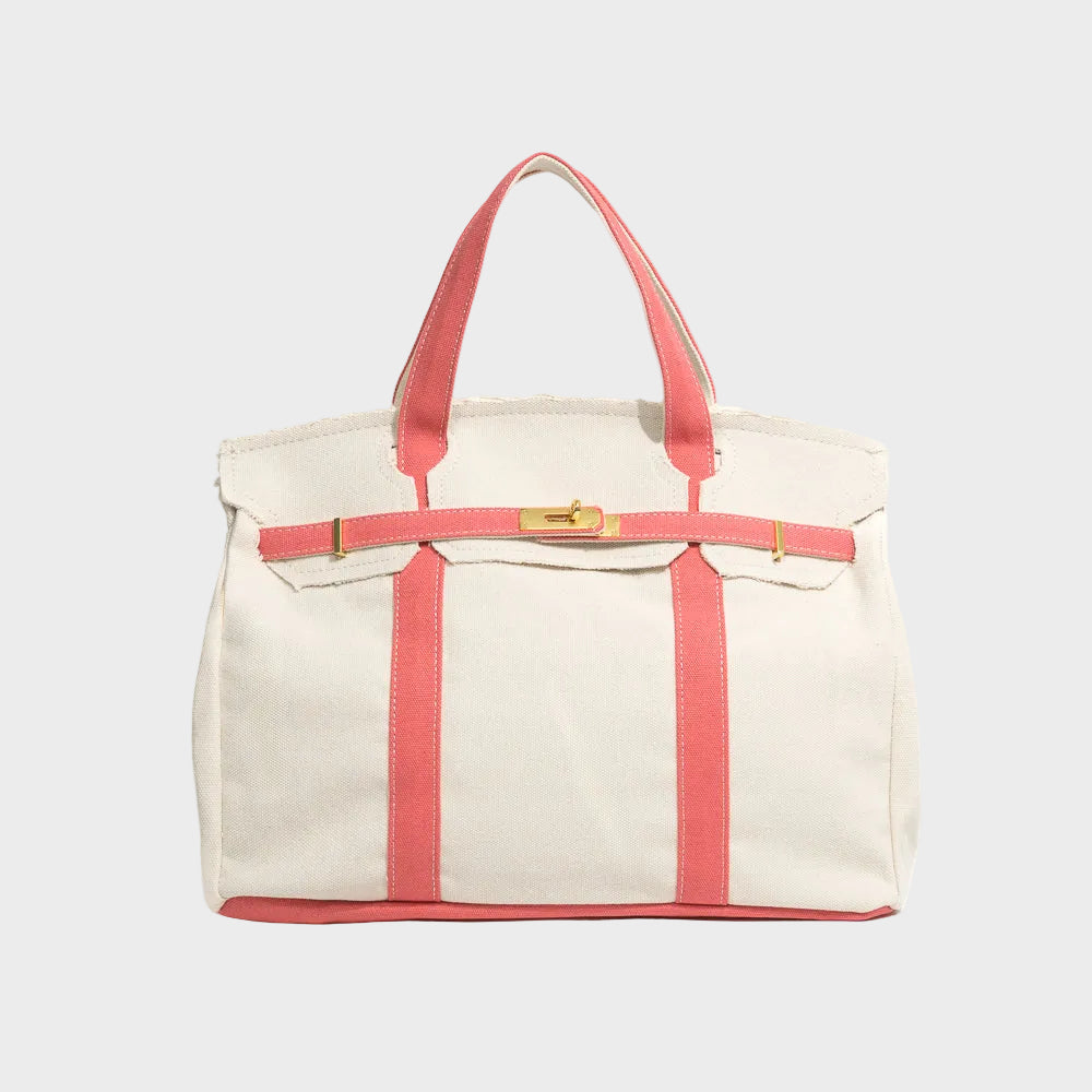 Canvas tote bag women's structured utility tote, water-resistant vintage canvas