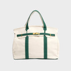 Canvas tote bag women's structured utility tote, water-resistant vintage canvas