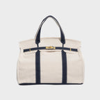 Canvas tote bag women's structured utility tote, water-resistant vintage canvas
